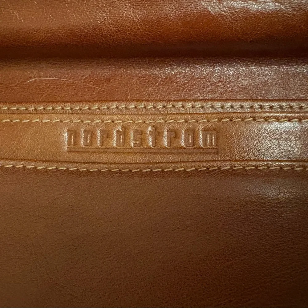 Vintage Nordstrom Portfolio Leather Lock Combination Function Briefcase